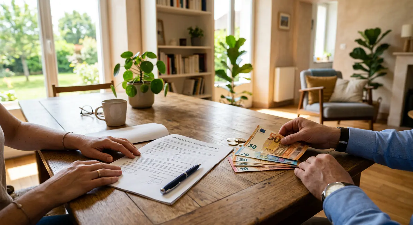 Bureau de Laurent Magnouac avec calculatrice et plantes — symbole d'une rémunération claire et transparente