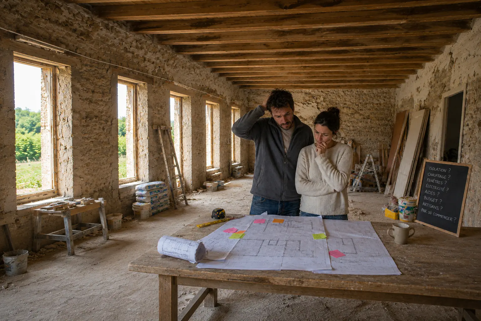 Chantier de rénovation globale en cours